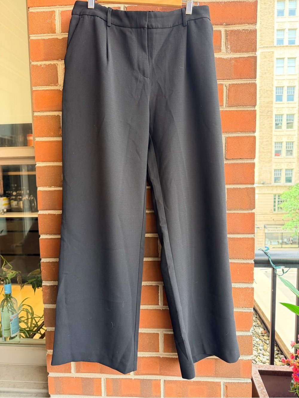 DKNY Classic Black Wide-Leg Dress Pants NWOT